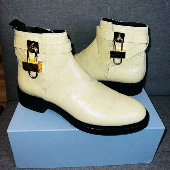 Givenchy Croc Embossed Leather Boot (NWT)!